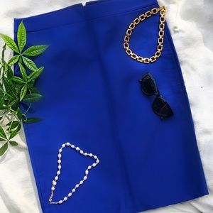 J Crew- Pencil Skirt Cobalt